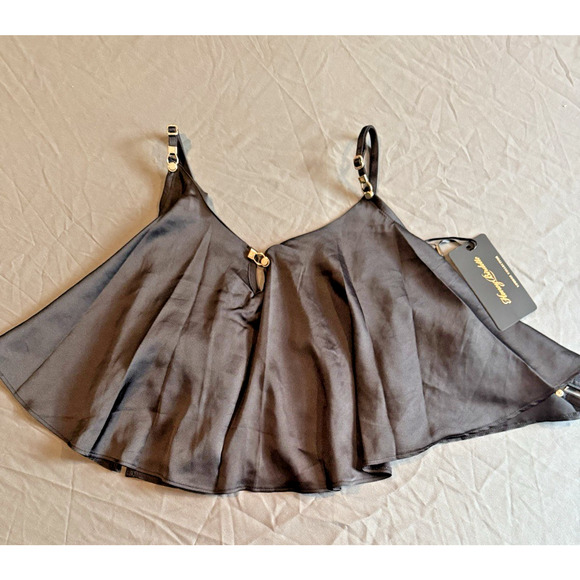 Honey Birdette Cami Melissa Size Large Black with gold accents NEW With Tags! - Picture 3 of 5